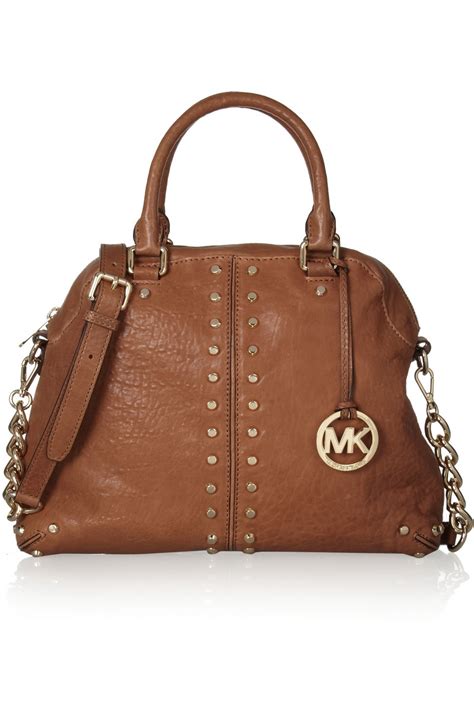 brown michael kors|michael kors brown leather handbag.